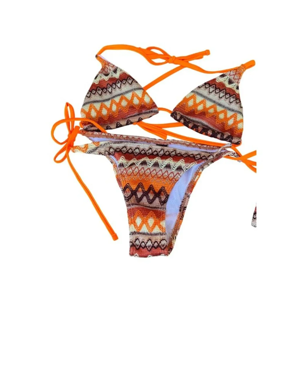 Cider Bohemian Style Crochet Bikini Set & Matching Cover-Up Skirt SMALL